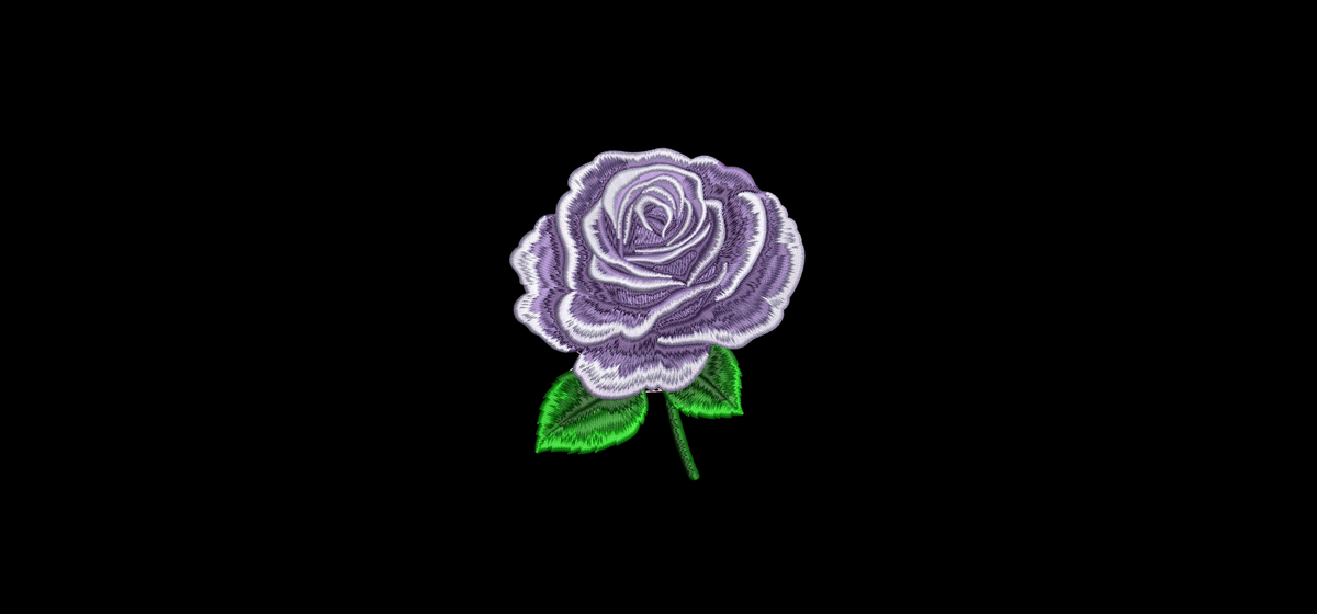 Machine embroidery designs, Embroidery rose