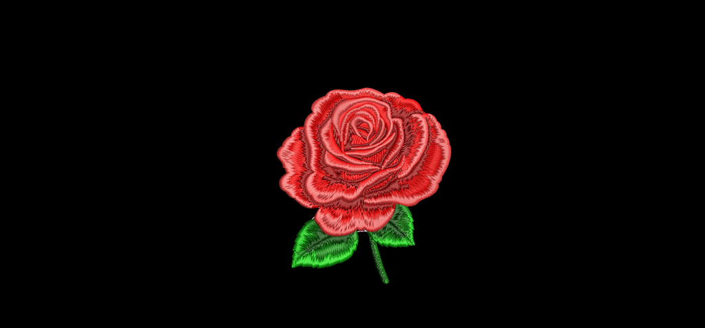 Machine embroidery designs, Embroidery rose