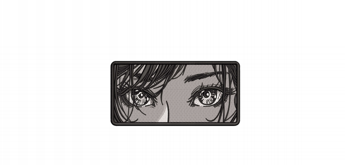 Manga Girl Eyes Box Machine Embroidery Design