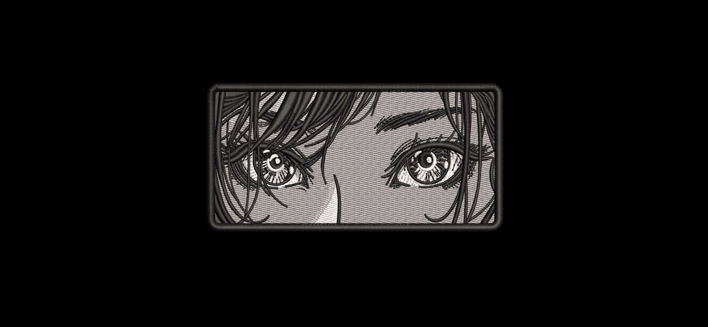 Manga Girl Eyes Box Machine Embroidery Design