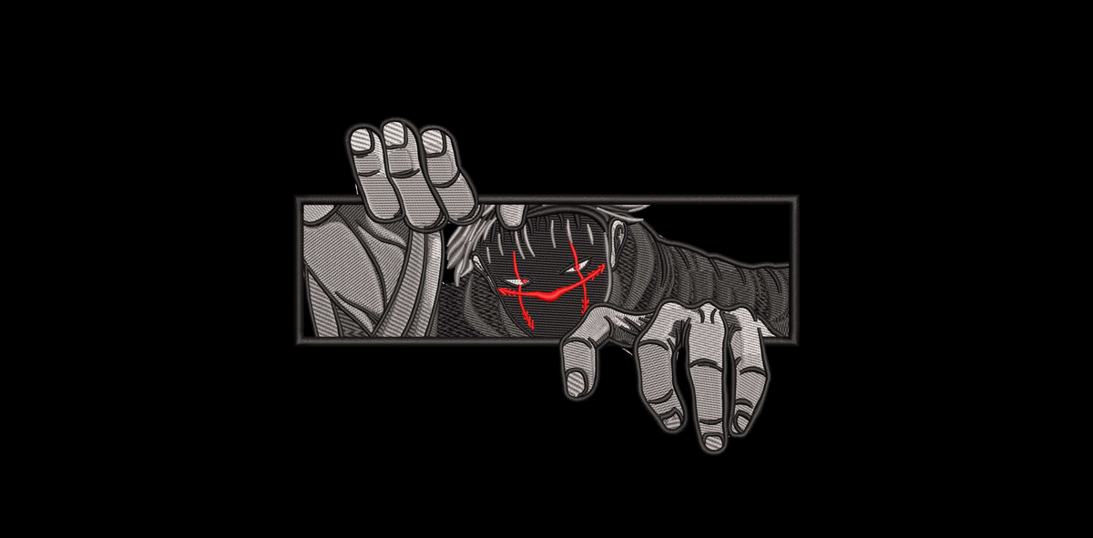 Shadow Ninja 3D Peeker Machine Embroidery Design
