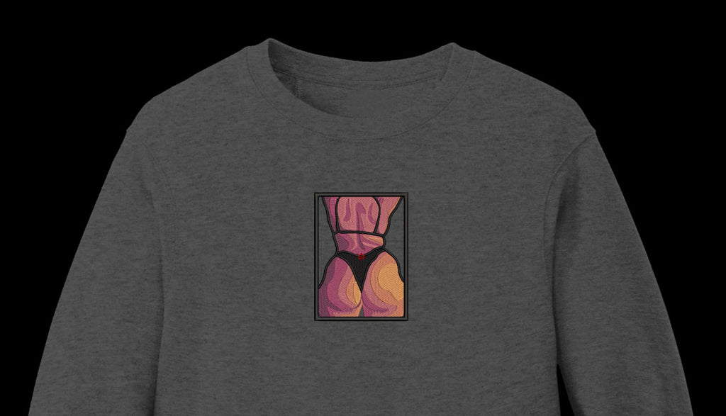 Sensual Woman Silhouette Machine Embroidery Design
