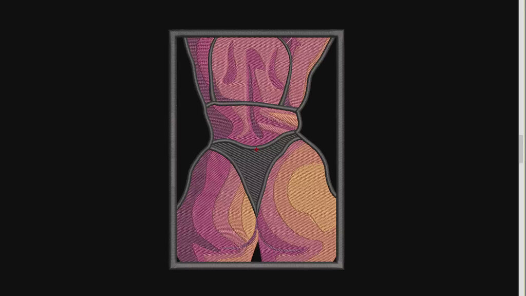Sensual Woman Silhouette Machine Embroidery Design