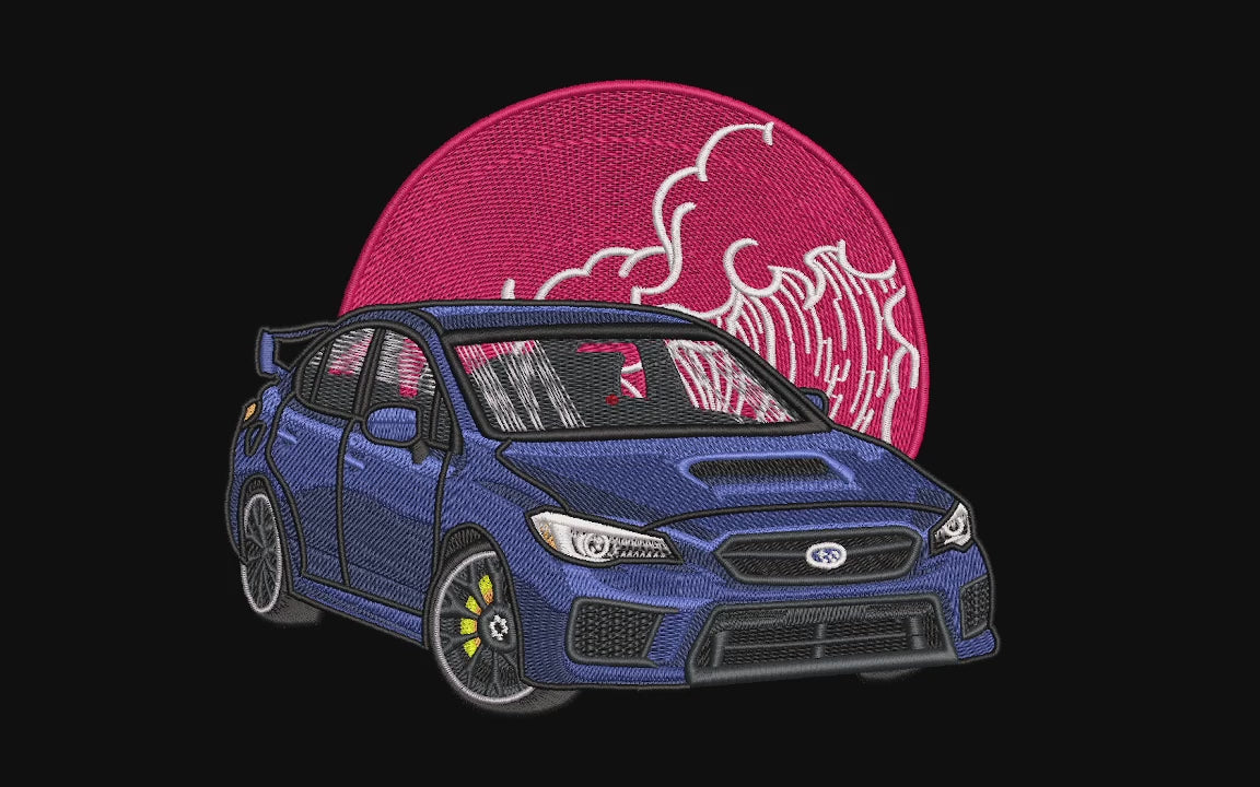 Machine Embroidery Designs.Car Subaru