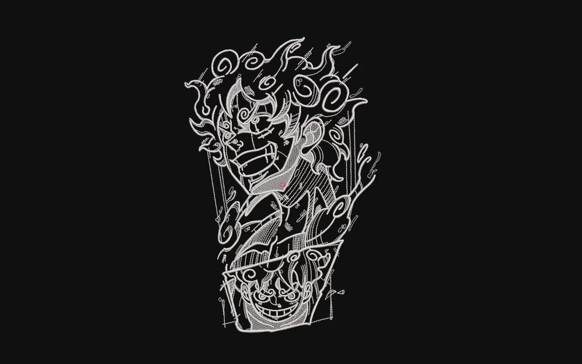 Sun God Cloud Hair Machine Embroidery Design
