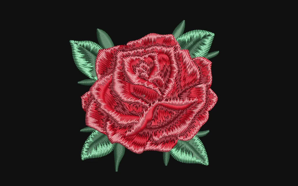 Machine embroidery designs, Embroidery rose