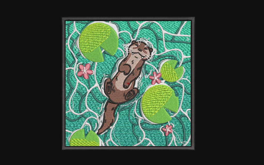 Machine Embroidery Designs.River otter.