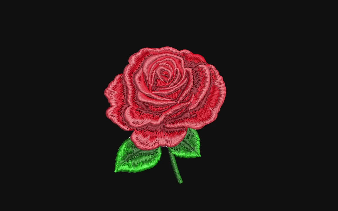 Machine embroidery designs, Embroidery rose