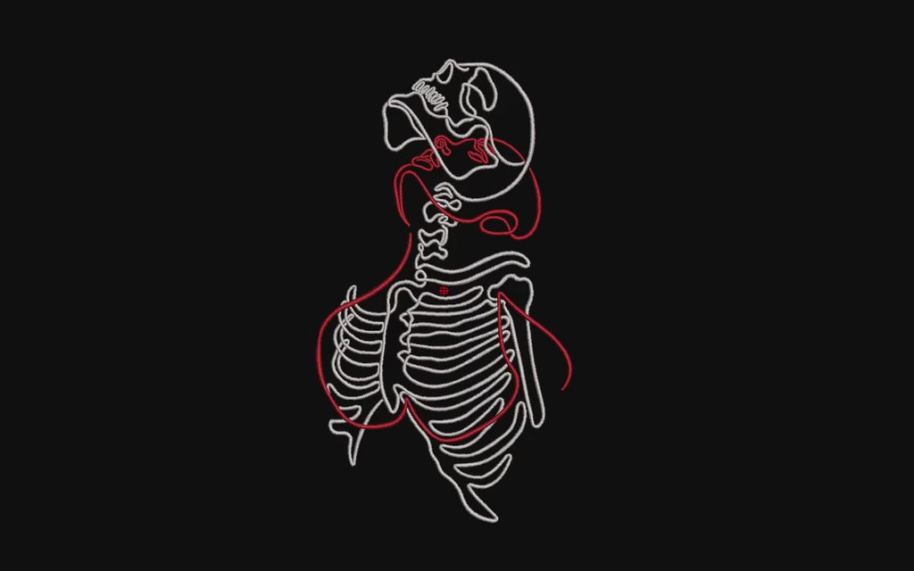 Machine Embroidery Designs.Skeleton