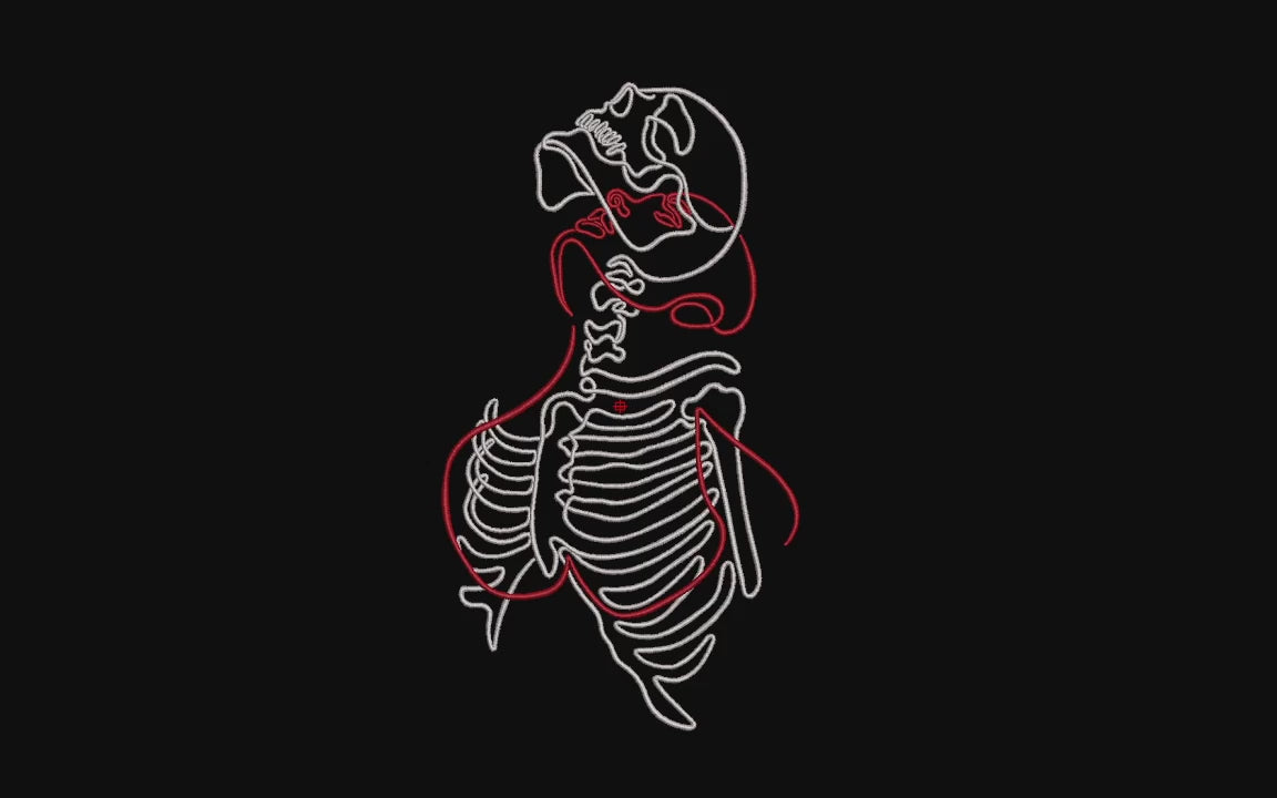 Machine Embroidery Designs.Skeleton