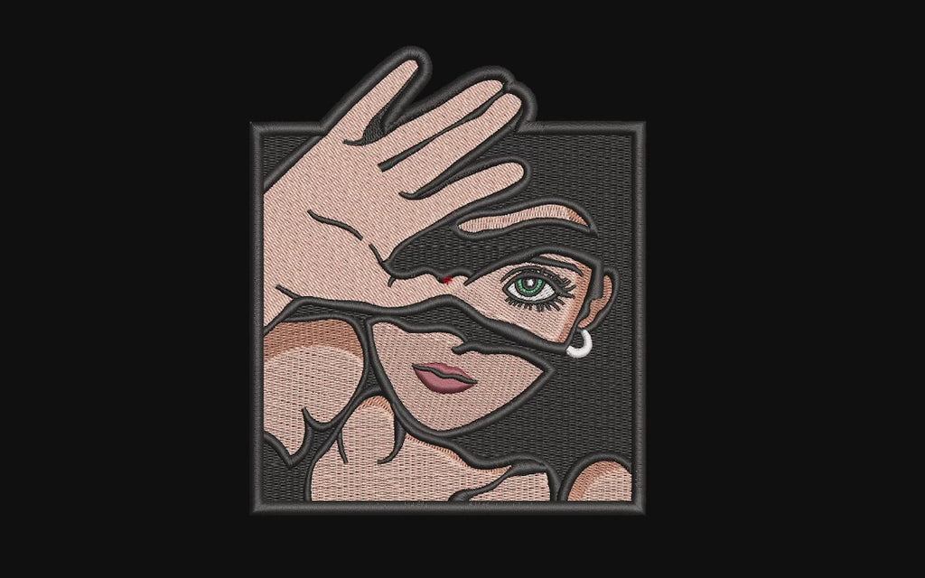Shadow Pop Art Girl Patch Digital File
