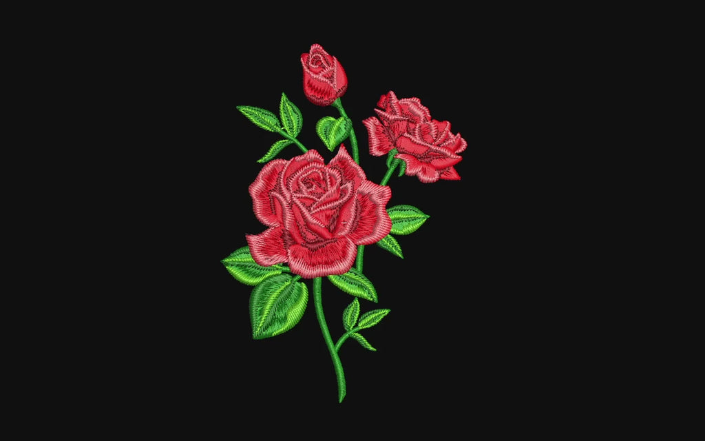 Machine embroidery designs, Rose