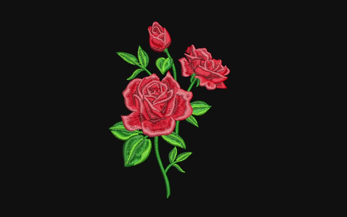 Machine embroidery designs, Rose