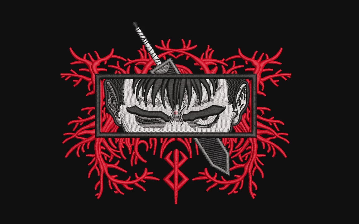 Cursed Swordsman Eyes Machine Embroidery Design