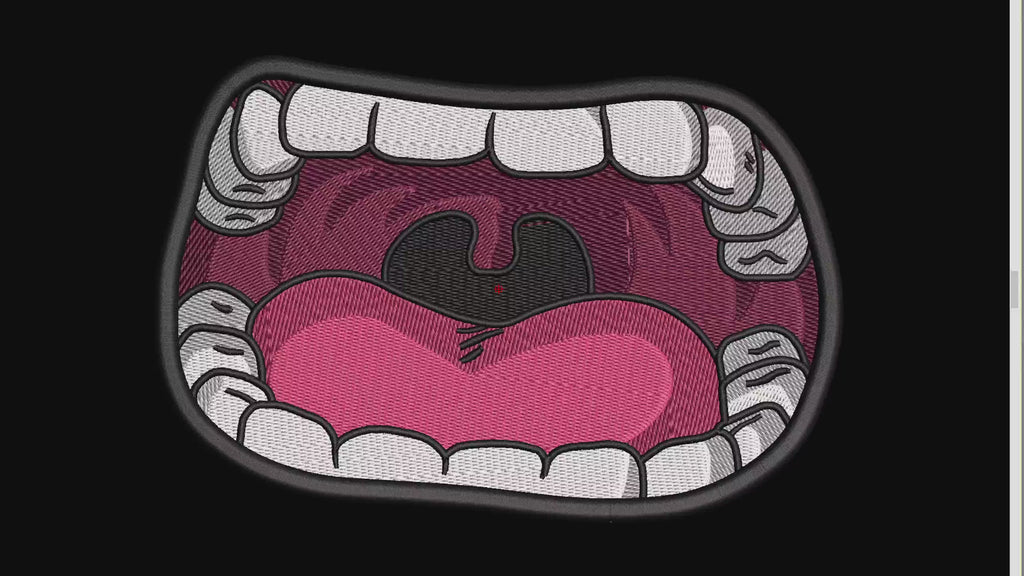 Open Screaming Mouth Machine Embroidery Design
