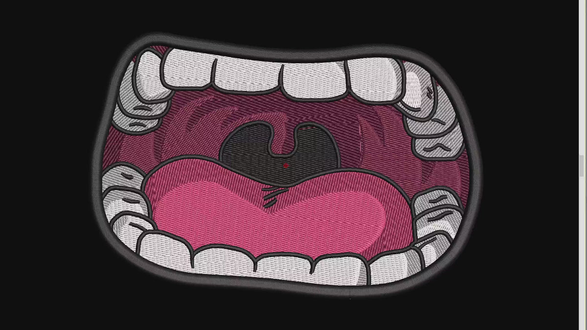 Open Screaming Mouth Machine Embroidery Design