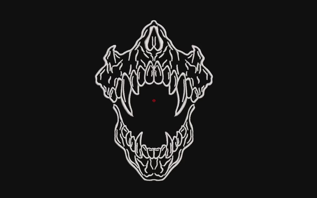 Monster Beast Jaws Machine Embroidery Design