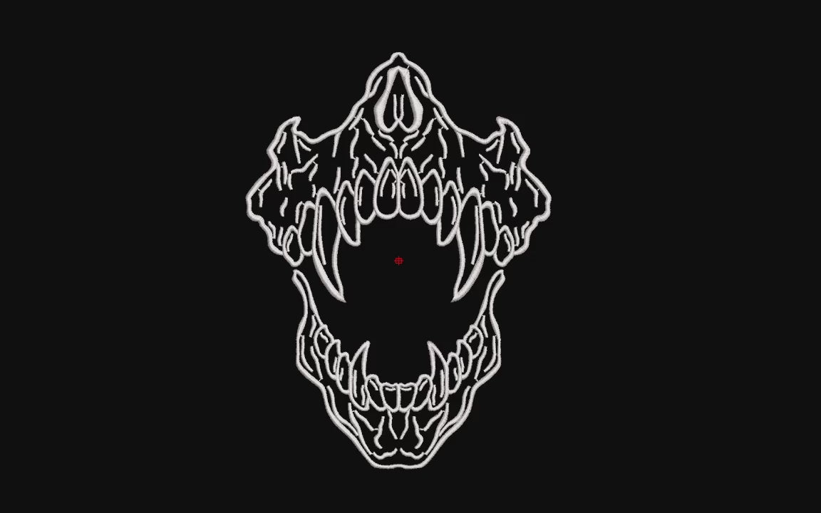 Monster Beast Jaws Machine Embroidery Design